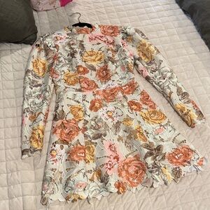 Elliatt Pink and Orange Floral Dress